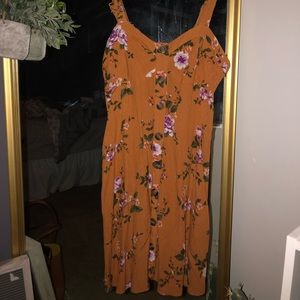 Mustard yellow shift dress